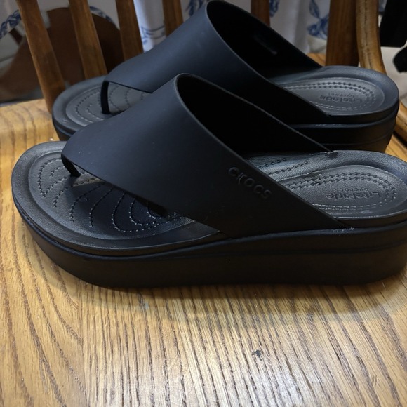 Crocs Lite Ride Women's Size 11 Black Slip On Sandals - Picture 1 of 10